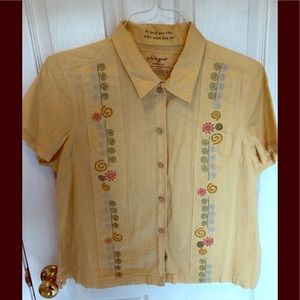 Life Is Good Ladies Embroidered Blouse